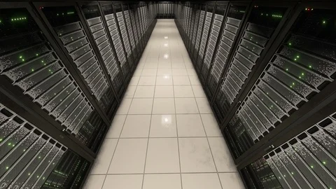 Server room data center with working server racks Stock Footage 89478502
