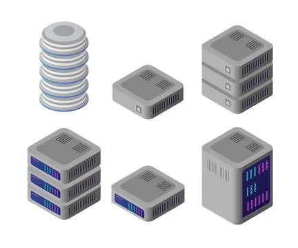 The server room data Stock Illustration
