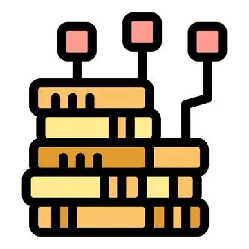 Server room with data transferring and processing information 스톡 일러스트