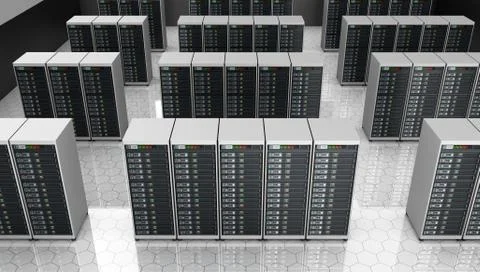 Server room in datacenter , clusters Illustrazione stock