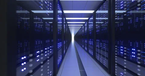 Server room datacenter crypto currency mining farm Stock Footage 153057658