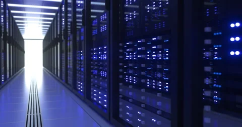 Server room datacenter crypto currency mining farm Stock Footage 153057736