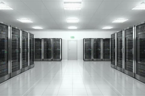 Server room in datacenter Illustrazione stock