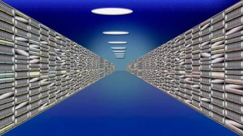 Server room in datacenter. Stock Illustration
