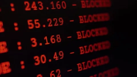Server Room - DDos IP Adress Blocked Video stock 342724333