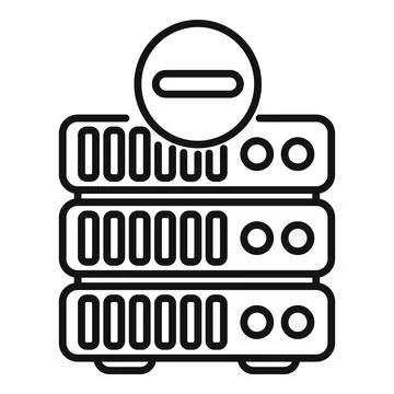 Server room error system failure data loss concept icon Stock Illustration