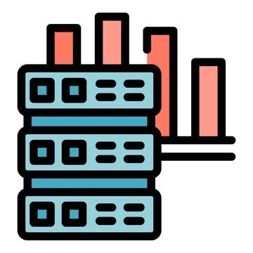 Server room is generating growing statistics report イラスト素材