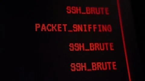 Server Room Hacking Attack Logs Stock Footage 342724387