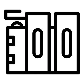 Server room icon showing cloud computing data storage Illustrazione stock