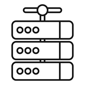 Server room icon showing data storage using hardware 스톡 일러스트