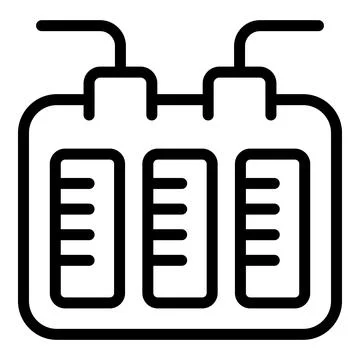 Server room icon showing three servers working with data Illustrazione stock