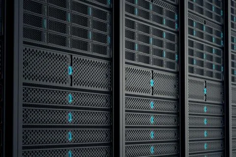 Server room. Illustration