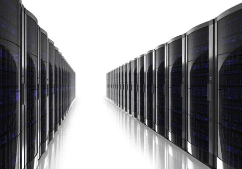 Server room interior Stock Illustration