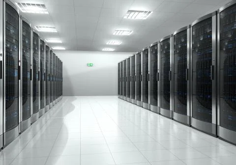 Server room interior Stock-Illustration