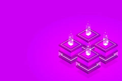 Server room isometric, Cloud storage data, Data center, Big data processing a イラスト素材