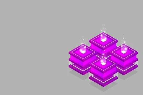 Server room isometric, Cloud storage data, Data center, Big data processing a イラスト素材