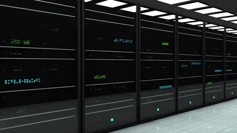 Server room. LED lights are flashing 스톡 동영상 70104075