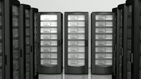 Server room, mass, data center, cloud, technology. Video stock 11259496