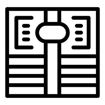 Server room network attached storage icon showing hard drives and connections Stock Illustration