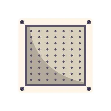Server room network patch panel showing active ports Stock Illustration