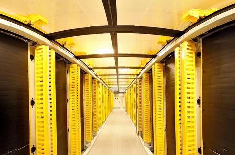 Server room. New room for computer servers. Innovation. Stock Photos