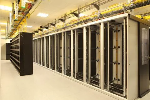 Server room. New room for computer servers. Innovation. Stock Photos