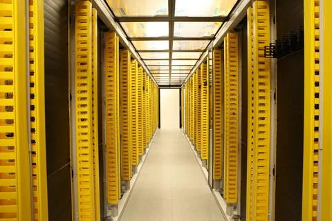 Server room. New room for computer servers. Innovation. Stock Photos