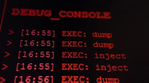 Server Room - Server Computer Debug Console Logs Video stock 342724385