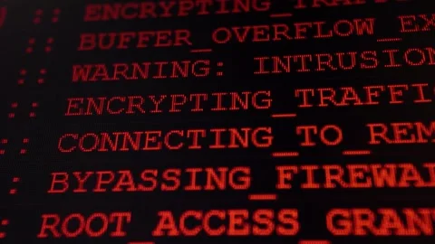 Server Room - Server Firewall Logs Video stock 342724329