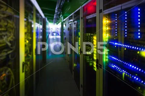 Server room with tower Stock Photos