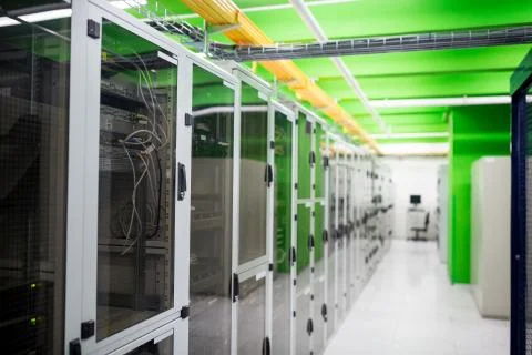 Server room with tower Stock Photos