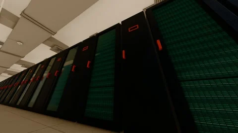 Server rooms and data centers Video stock 288181292