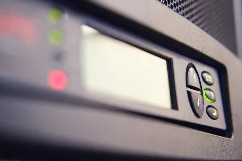 The server room's electronic system is experiencing technical difficulties .. Stock Photos