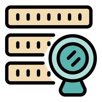 Server safety icon vector flat イラスト素材