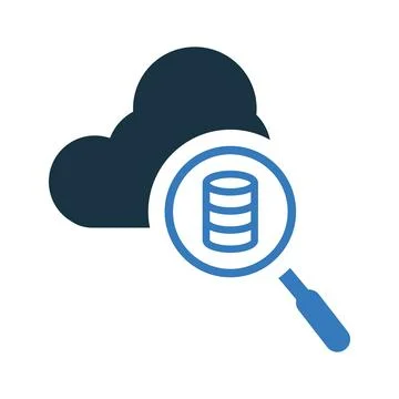 Server, search database icon. Simple editable vector graphics. Stock Illustration