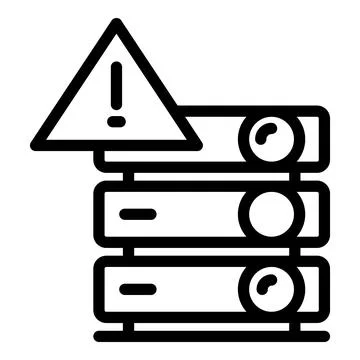 Server security alert icon outline vector. Safety password 스톡 일러스트