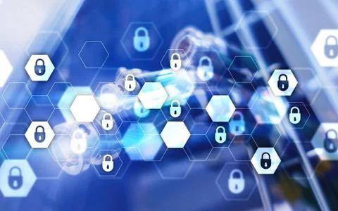 Server security data protection concept 2021. Foto stock