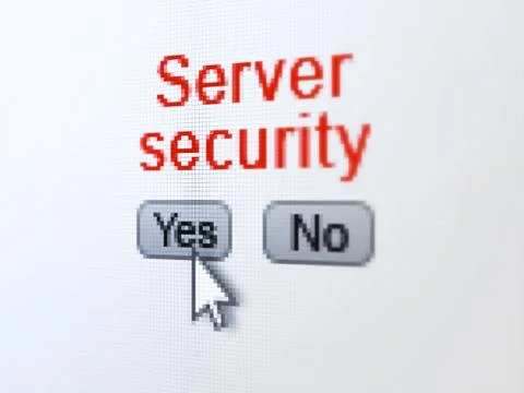 Server Security on digital computer screen Stock-Illustration