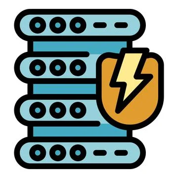 Server security system protecting data from cyber attack Illustrazione stock