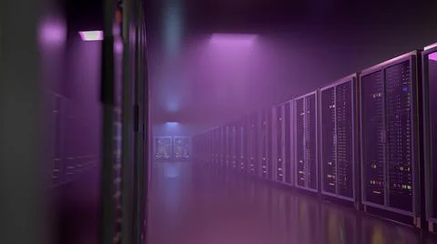 Server. Server room data center. Backup, mining, hosting, mainframe, farm and Illustrazione stock