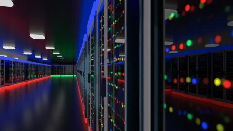 Server. Servers room data center. Backup, hosting, mainframe, farm and computer Illustrazione stock