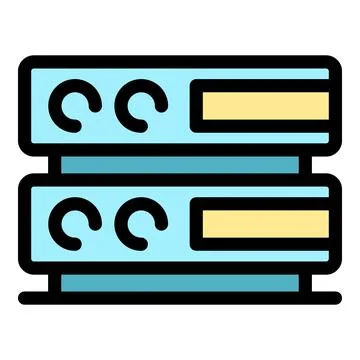 Server shop icon vector flat 스톡 일러스트