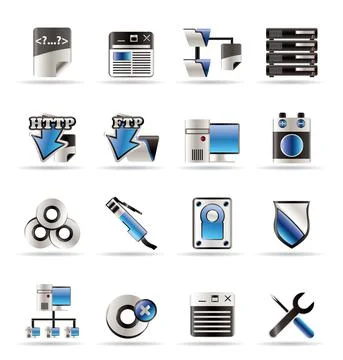 Server Side Computer icons Illustrazione stock