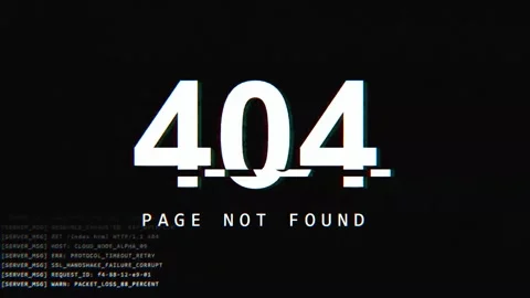 Server signal error page screen with glitch effect Stock Footage 327722755