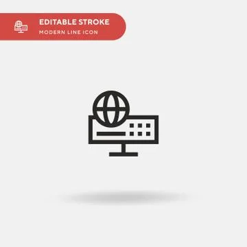 Server Simple vector icon. Illustration symbol design template for web mobile 스톡 일러스트