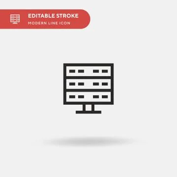Server Simple vector icon. Illustration symbol design template for web mobile 스톡 일러스트