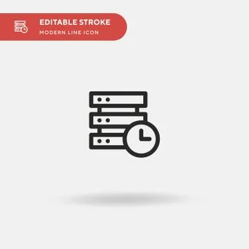Server Simple vector icon. Illustration symbol design template for web mobile Illustrazione stock