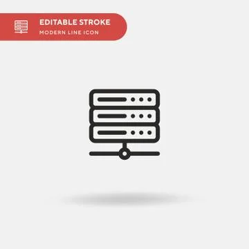 Server Simple vector icon. Illustration symbol design template for web mobile Stock Illustration