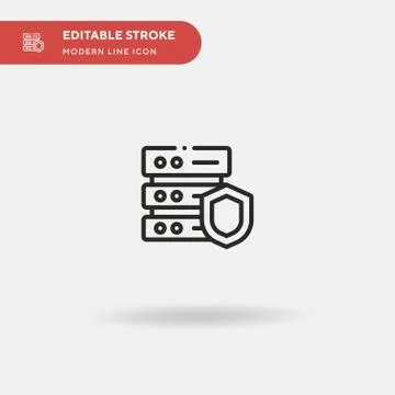Server Simple vector icon. Illustration symbol design template for web mobile Illustrazione stock