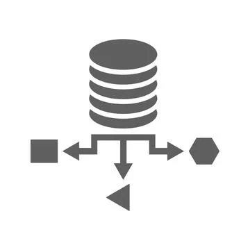 Server, size, volume icon. Gray vector graphics. イラスト素材